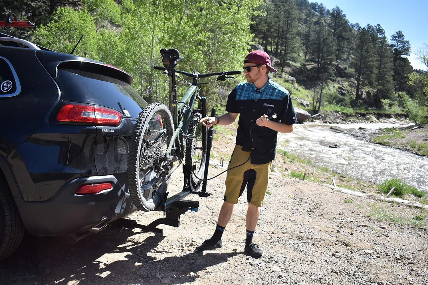 RockyMounts MonoRail Solo 1-Bike (2" &1.25") Expandable Platform Hitch Bicycle Rack