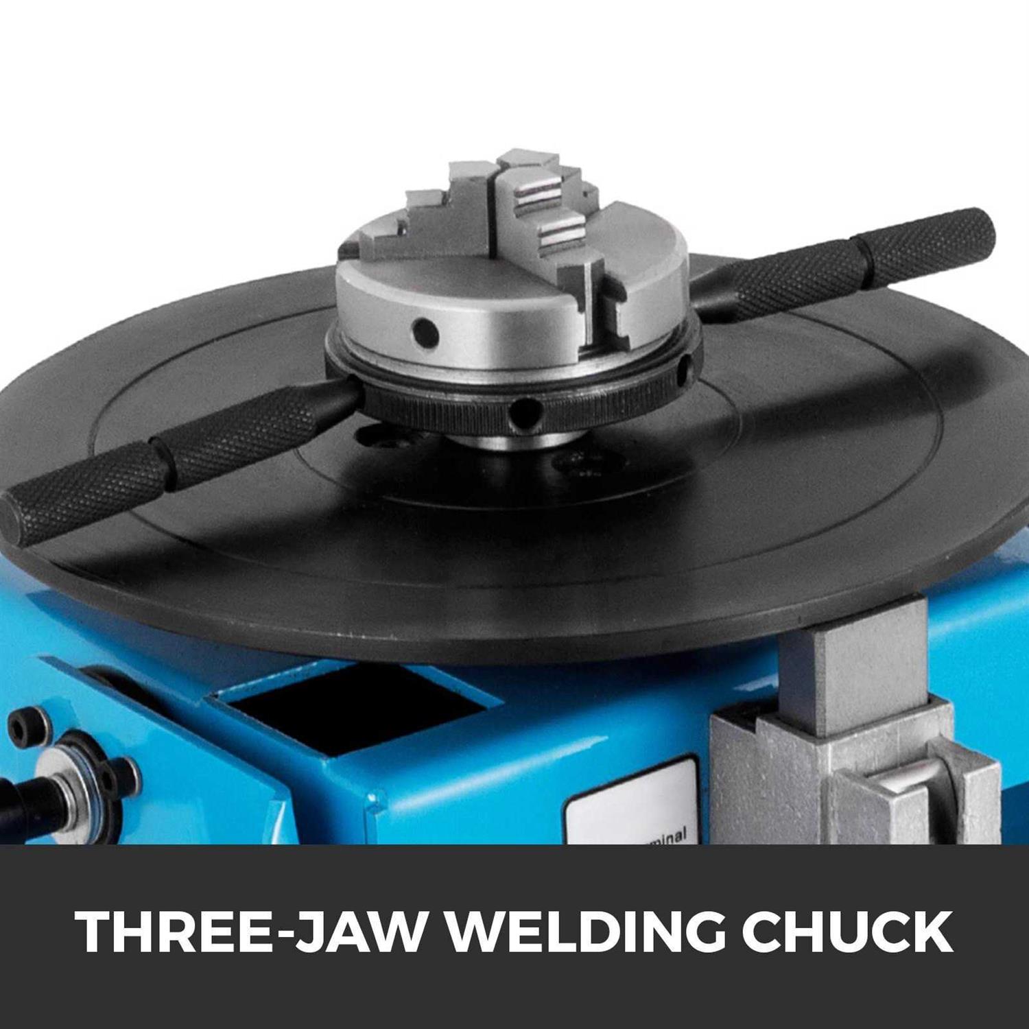 VEVOR 110V Rotary Welding Positioner Turntable Table 3 Jaw Lathe Chuck - Shop Hardware Tools Online Store