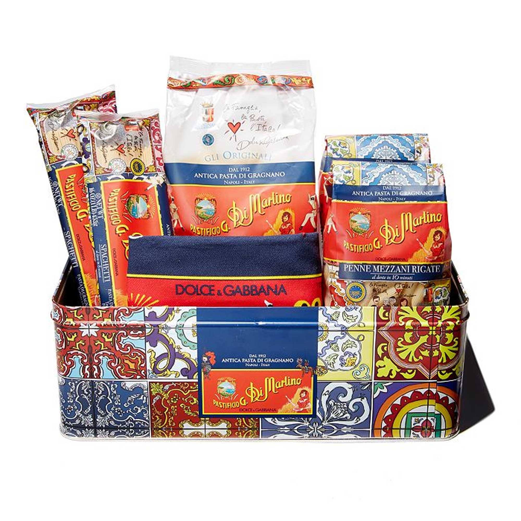di Martino Dolce u0026 Gabbana Pasta u0026 Apron Tin Box Set, 5.1 lb/2.3 kg