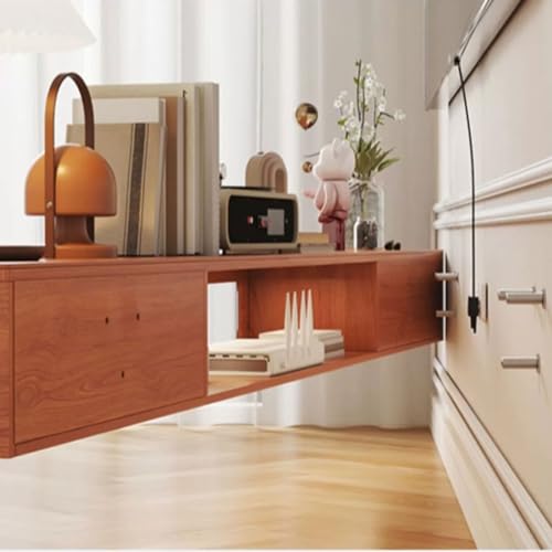 TV stand, Household Floating TV Stand, Wall Mounted Entertainment Center and Cabinet Shelf, TV Console with Storage, Media Console for DVD Player, Space-Saving Under TV Shelf for Bedroom, Living Room