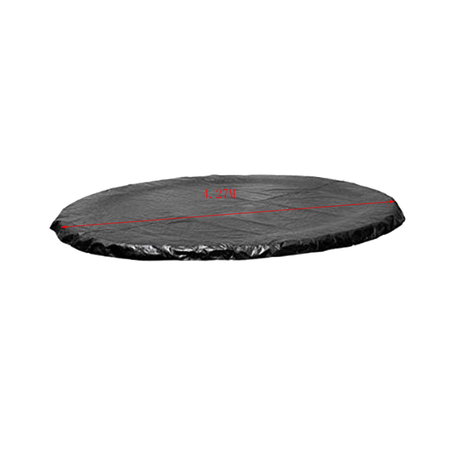 Trampoline Protective Cover Windproof Weather and Rain Cover Water Leakage Designed Elastic Ropes Fixed Accessory Sturdy Outdoor Dustproof 14ft 4.27meter