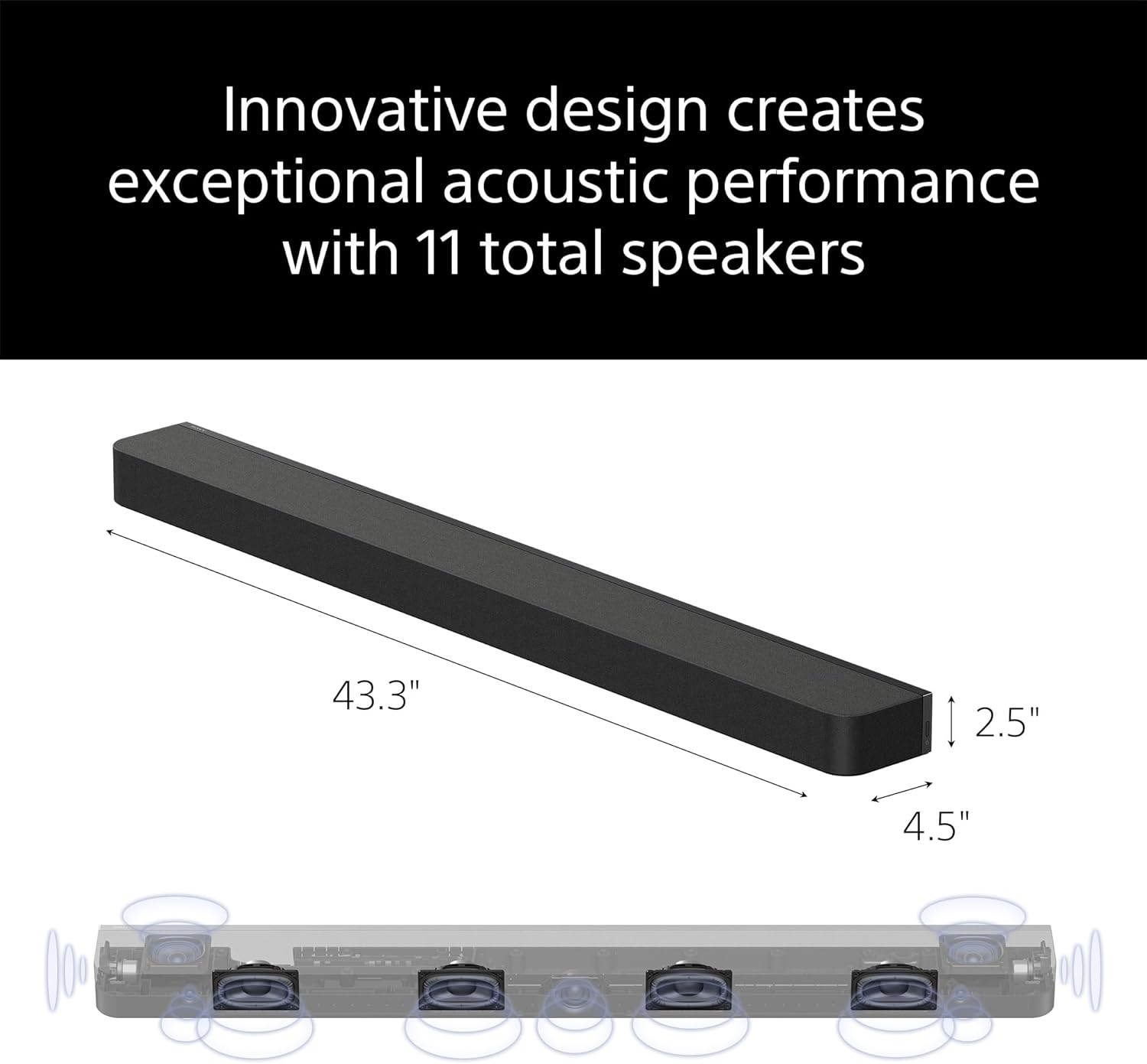 Sony BRAVIA Theater Bar 8 Sound Bar Surround Sound Home Theater with 11 Speakers, Dolby Atmos/DTS:X, 360 Spatial Sound Mapping, HDMI 2.1 and Supports Spotify Connect/Apple AirPlay (HT-A8000)