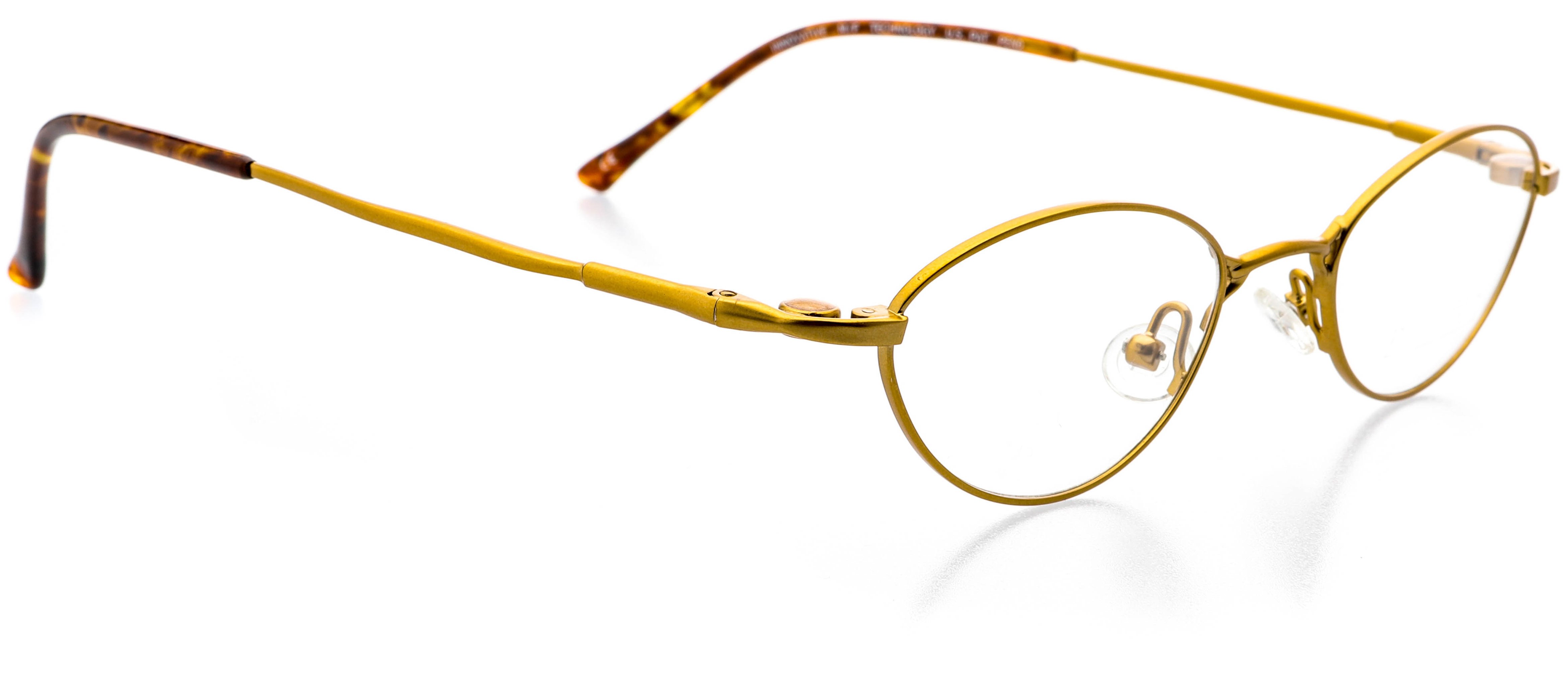 Optical Eyewear - Oval Shape, Metal Full Rim Frame - Prescription Eyeglasses RX, Bronze Antique Gold