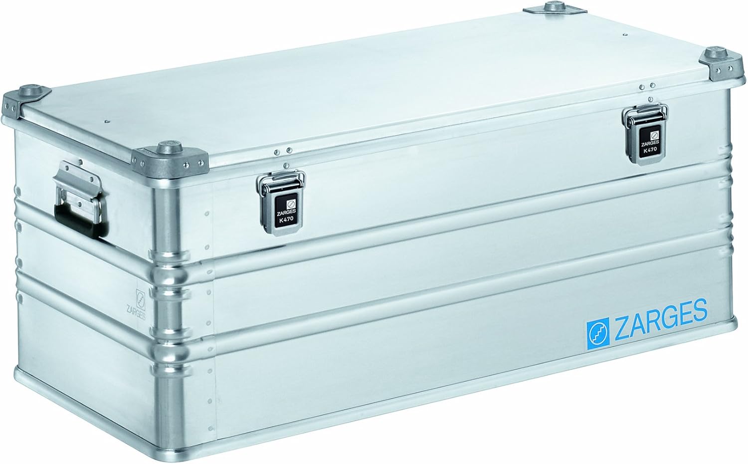 Zarges?K470 Aluminum Hard Protective Carrying Case, Portable Stackable Storage, Customizable Safe Lock Box, Dust and Water Resistant (44.1 x 28.3 x 18.9 Inches)