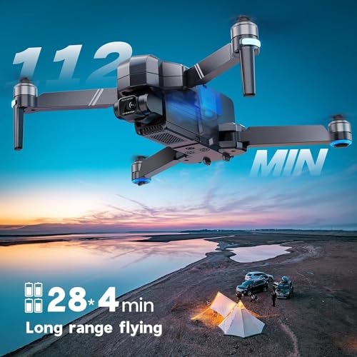 Ruko U11PRO First Drone with Camera for Adults, 4K UHD, FAA Remote ID Comply, 52 Mins Fly Time 2 Batteries, GPS Auto Return, Indoor-Outdoor Mode, Scale 5 Wind Resistance, Beginners Waypoint