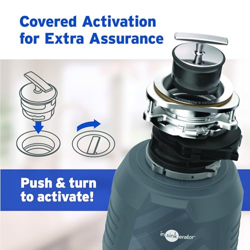 InSinkErator EVO CVR CNTRL Evolution Cover Control 3/4 HP, Advanced Series EZ Connect Batch Feed Food Waste Garbage Disposal, No Size, Gray