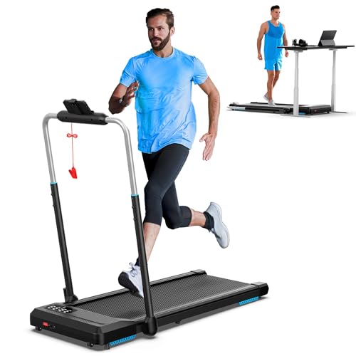 Walking Pad, Under Desk Treadmill with Incline, Portable Walking Pad Treadmill for Home and Office with APP & Remote Control and Smart Voice Control, 320+ lbs Capacity