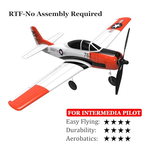 VOLANTEXRC RC Plane for Beginners, 4CH WWII RC Airplane F4U Corsair with Aileron, 2.4Ghz Remote Control Plane with Xpilot Self Righting&One Key Aerobatic&Upgraded Canopy (761-8V2 RTF)