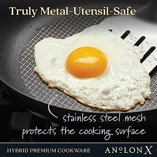Anolon Anolon X Hybrid Nonstick Nonstick Cookware Induction Pots and Pans Set, 12 Piece - Charcoal Gray