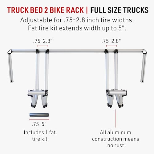 Truck Bed - All-Aluminum Truck Bed 2 Bike Rack Full Size Trucks- Holds 2 Standard Bikes - Effort-Free Installation Ideas