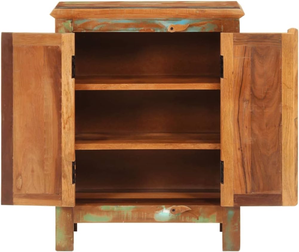 Sideboard with 2 Doors, Bedroom Dresser Bookcases Craft Cabinet Liquor Cabinet Suitable for Living Room Small Spaces Kitchens Entryway, 21.7"x11.8"x27.6" Solid Wood Reclaimed