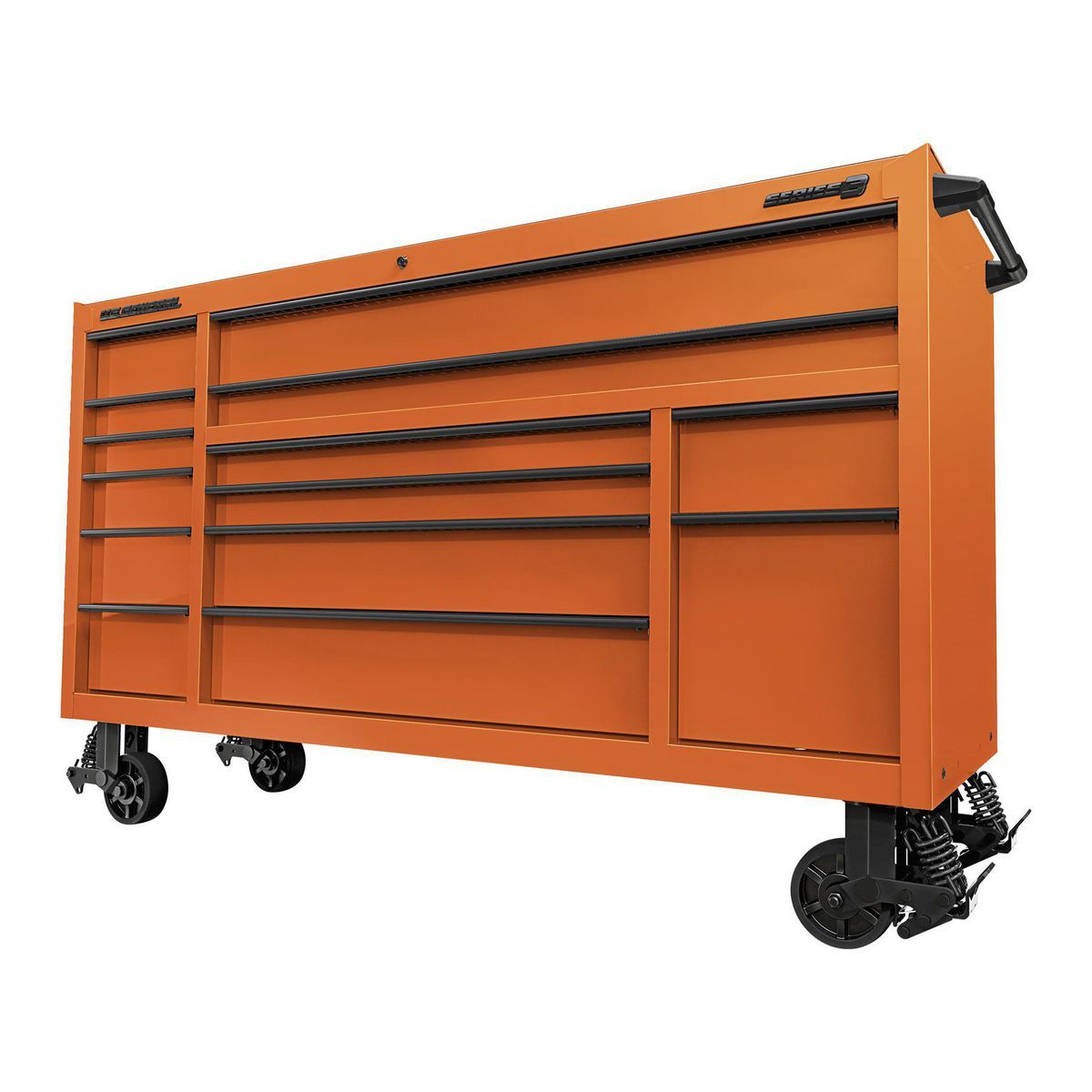 U.S. GENERAL 72 in. x 22 in. Triple-Bank Roll Cab, Series 3, Slate Gray