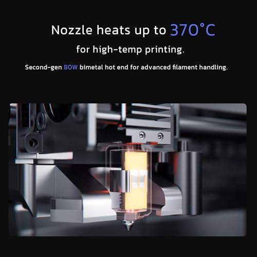 QIDI PLUS4 3D Printer, Max 600mm/s High-Speed Printing, 65℃ Chamber Heat, Fully Auto Leveling, 370&deg;C Direct Extruder with Integrated Nozzle, Support PPS-CF Filaments, Large Print Size 12"x12"x11"