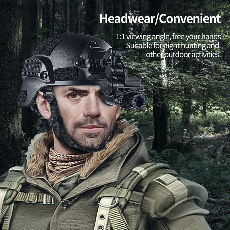 Night Vision Goggles Head Mounted Monocular Digital Infrared 1080P FHD Save Photos & Videos with 6X Digital Zoom for 100% Darkness Hunting Wildlife Observation Camping
