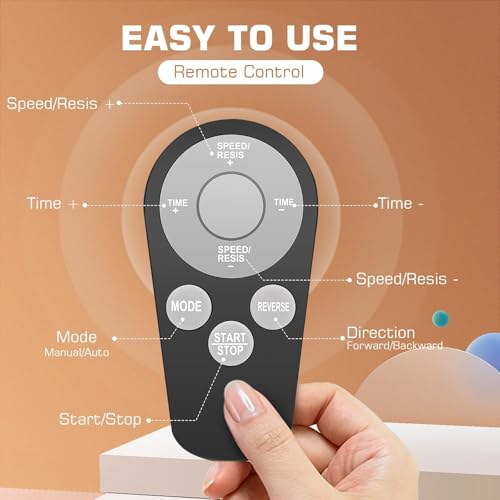 ANCHEER Under Desk Elliptical, Electric Ellipse Leg Exerciser While Sitting for Seniors Adults, Auto/Manual Dual Mode Motorized Foot Pedal Exerciser with Remote Control for Home Office Use