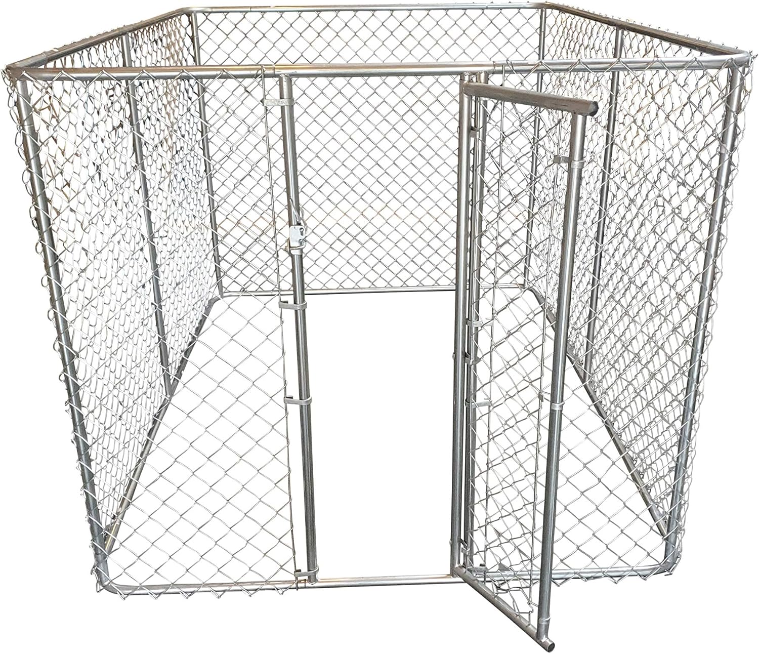 Chain-Link Fence Dog Kennel (8' x 6' x 5')