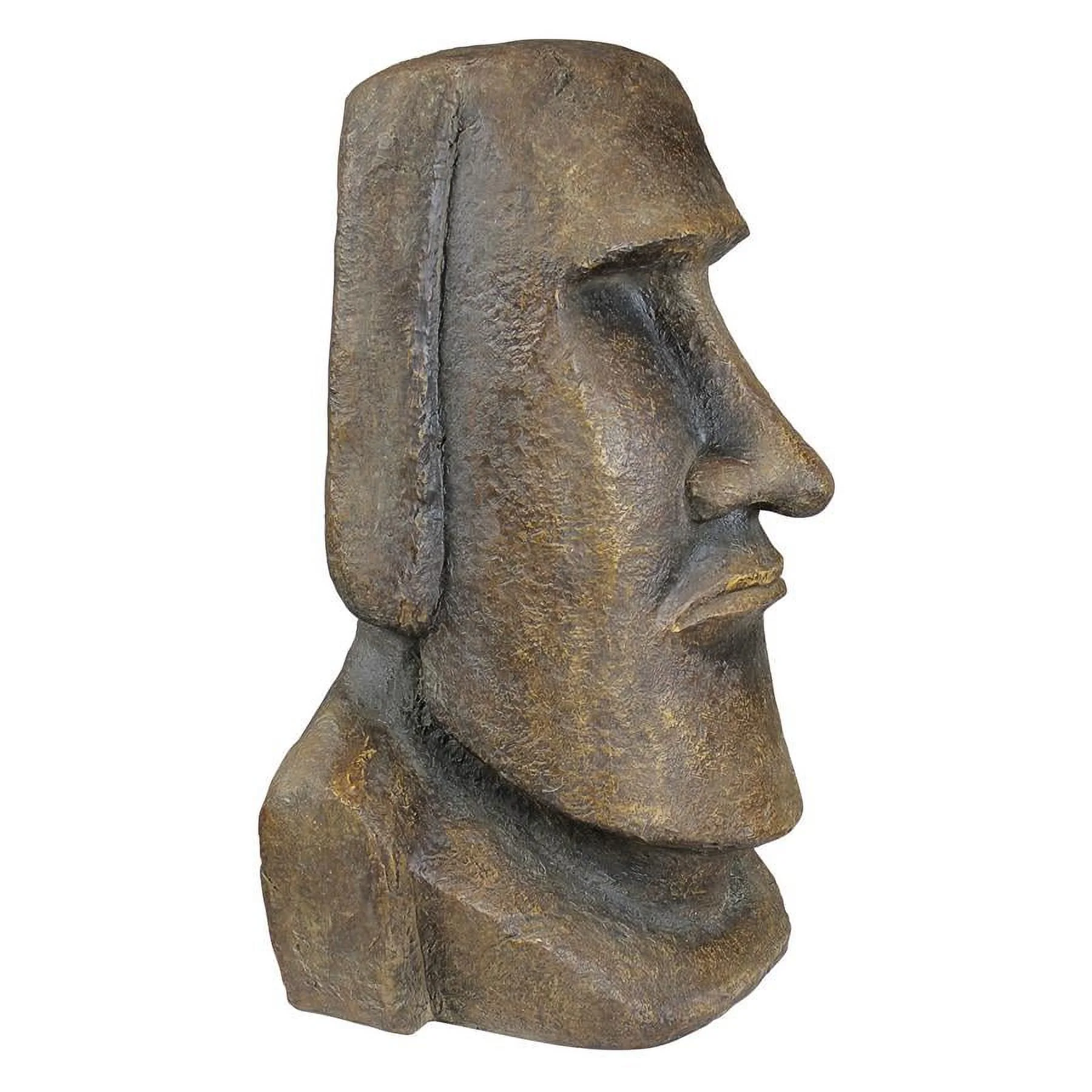 Design Toscano Easter Island Ahu Akivi Moai Monolith Garden Statue, Extra Large, 32 Inch, Polyresin, Grey Stone