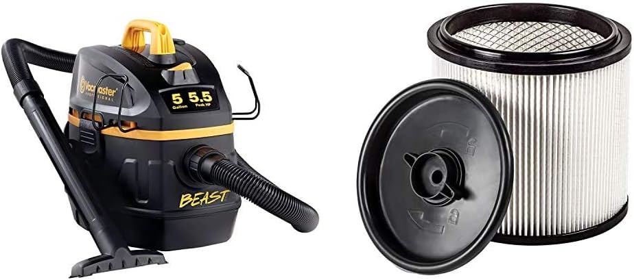 Vacmaster Professional - Professional Wet/Dry Vac, 5 Gallon, Beast Series, 5.5 HP 1-7/8" Hose Jobsite Vac (VFB511B0201), Black