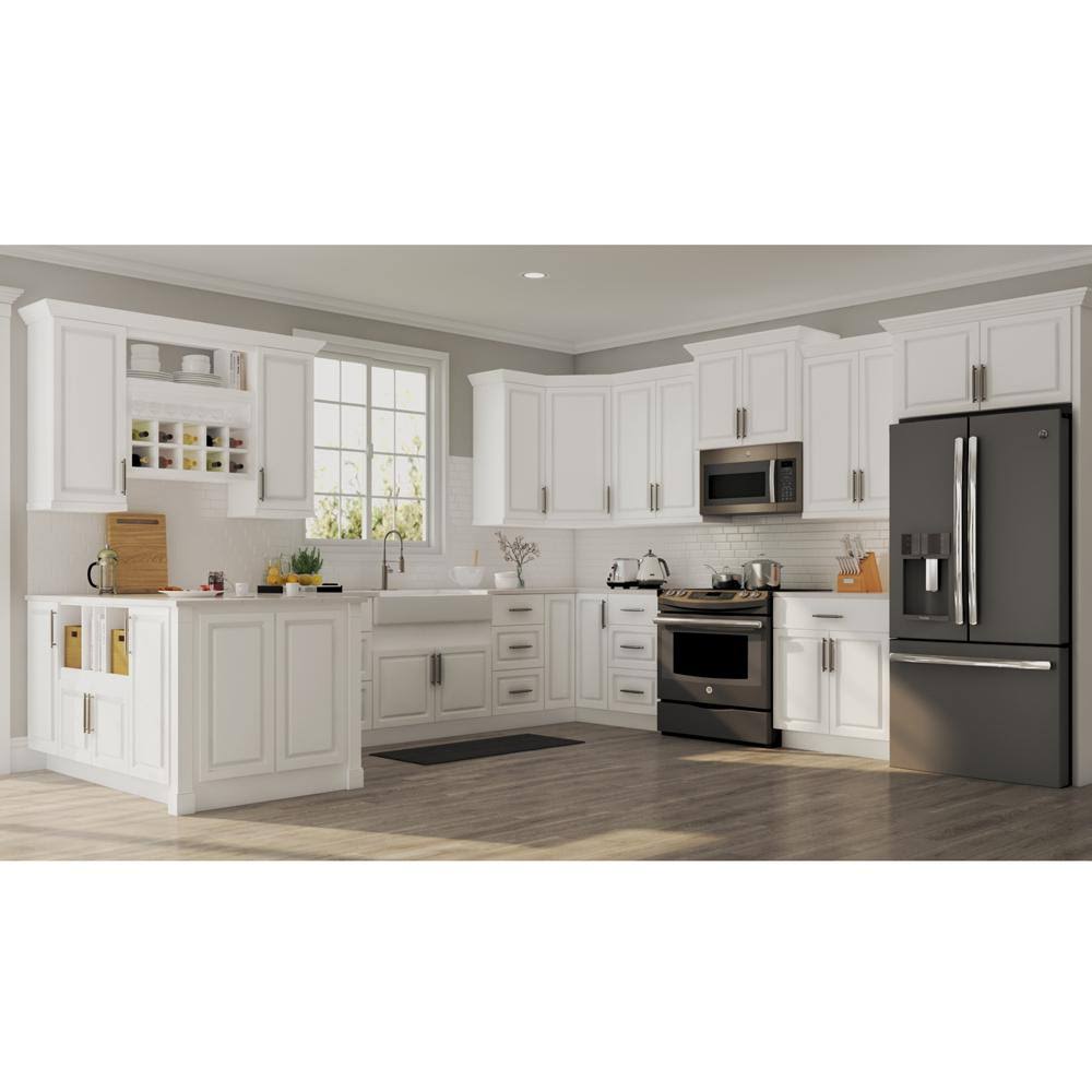 Hampton Bay 9x34.5x24 in. Hampton Base Cabinet in Satin White