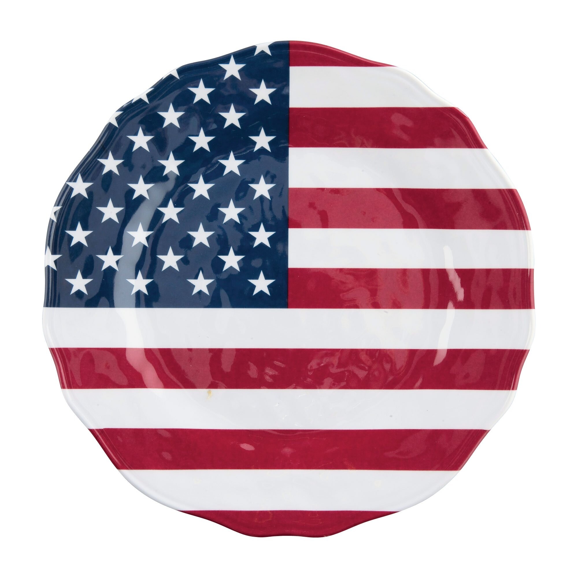 UPware 12-Piece American Flag Melamine Dinnerware Set