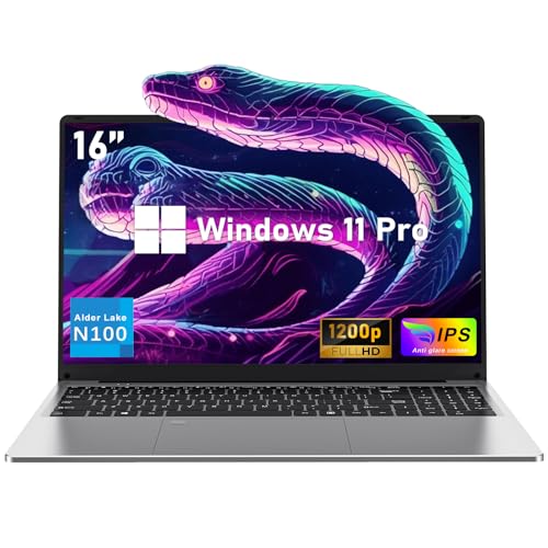 16 Inch Laptop Computer, Gaming Laptop, 16GB RAM 512GB SSD, N95 Processor, FHD 1920 * 1200, 180 Angle Open, Backlit Keyboard, Windows 11 Pro, Fingerprint Unlock, BT 4.2, WiFi 5