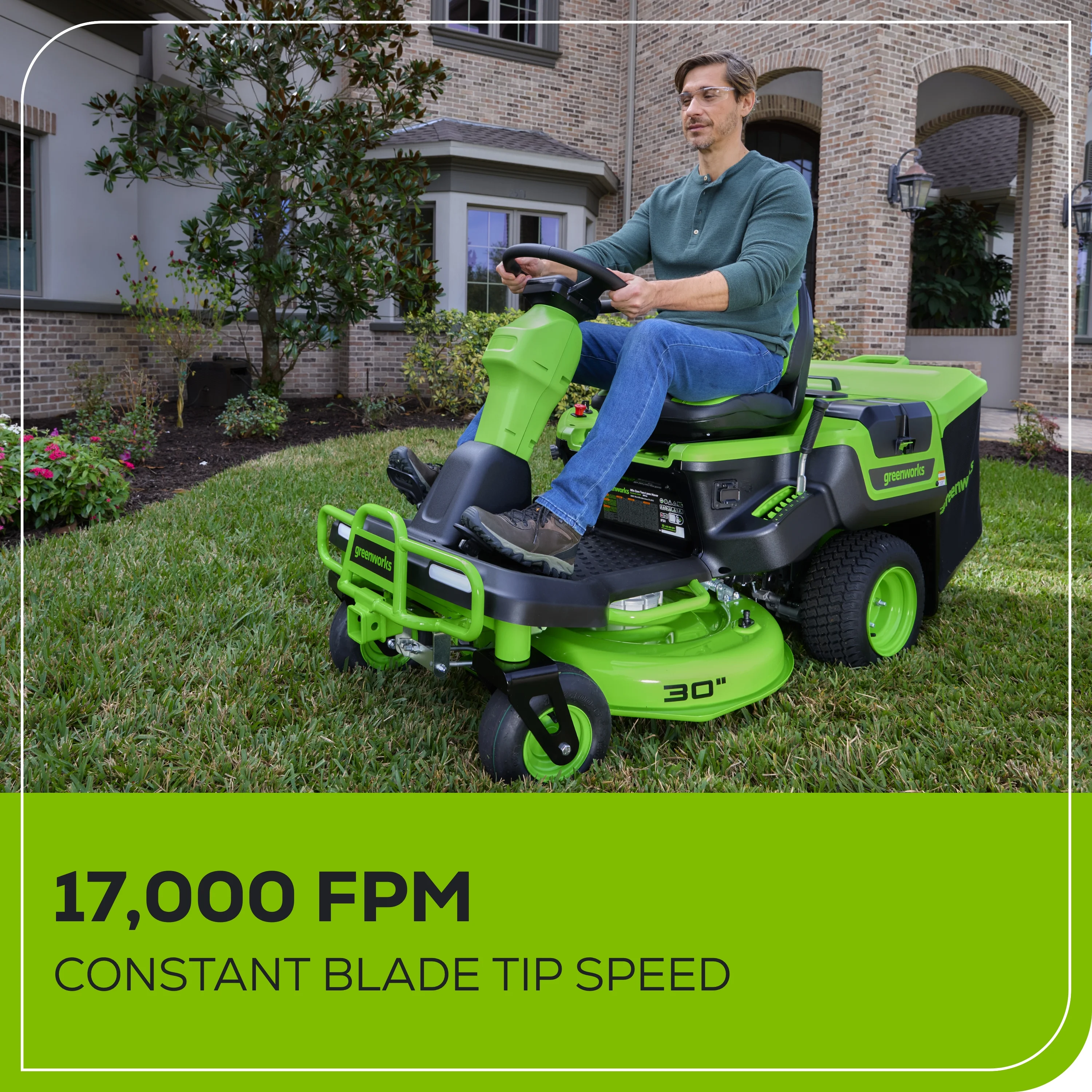 Greenworks 60V 30” CrossoverT Riding Lawn Tractor with (2) 8.0 Ah, (2) 4.0 Ah Batteries & 600-Watt Charger 7421902