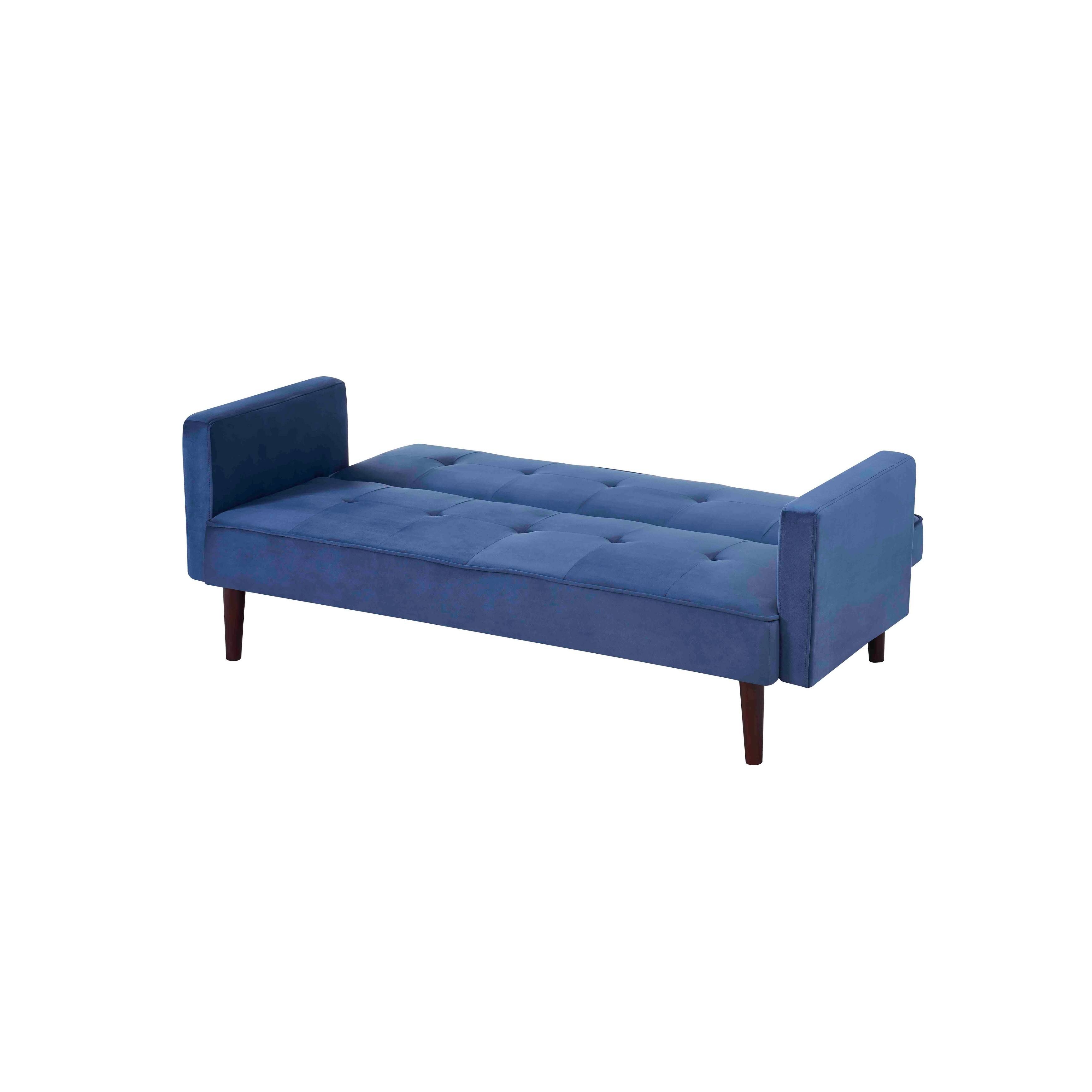 Perez Tufted Velvet Sofa Bed Sleeper - Black