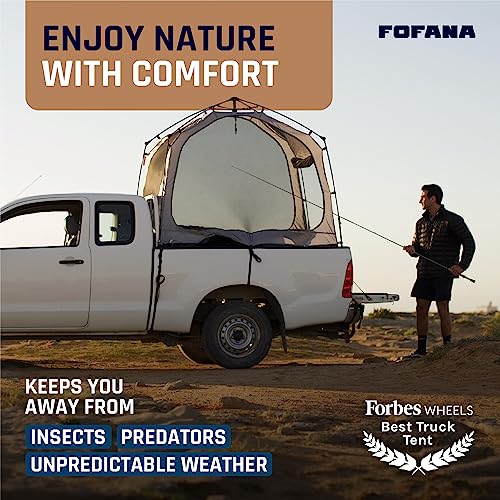 Truck Bed Tent Quick & Easy Automatic Setup - Pickup Truck Tent for Mid & Full Size| Camper Shell - Pickup Truck Accessories - Truck Bed Accessories - Truck Camping - Pickup Tent - Fofana