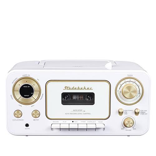 Studebaker SB2135TS Portable Stereo CD Player with AM/FM Radio and Cassette Player/Recorder (Teal Silver)