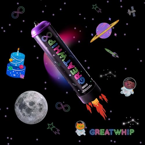 GreatWhip 600g Whipped Cream Charger Cylinder Food Grade High Capacity Pure Whip Cream Tank Cartridge,GreatWhip Infinite-(6 Cylinders)