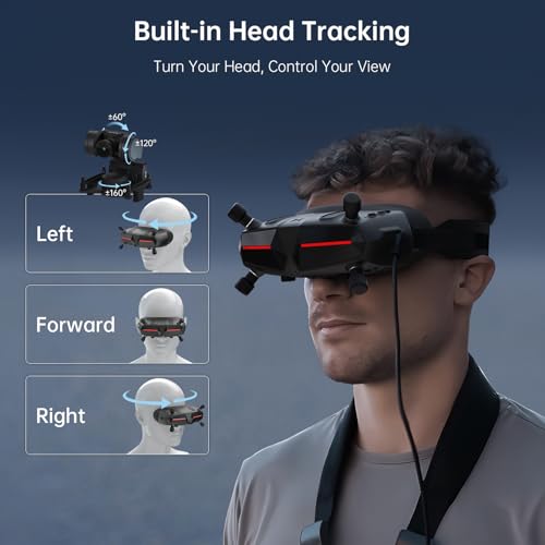 CADDXFPV Walksnail Avatar HD FPV Goggles X – 1080p Ultra-Wide Screen, 50° FOV, Head Tracking, Immersive Flight Experience, HDMI/AV Input, Compatible FPV Drone Goggles for All Walksnail VTX Kits