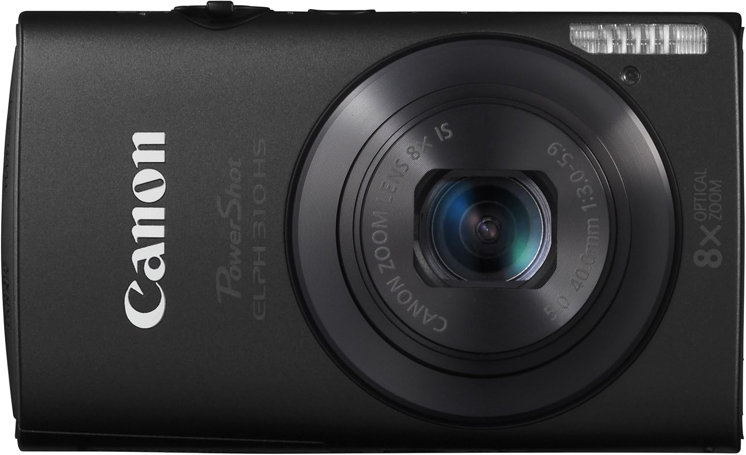 Canon PowerShot ELPH 310 HS 12.1 MP CMOS Digital Camera with 8x Wide-Angle Optical Zoom Lens and Full 1080p HD Video (Black) (Renewed)