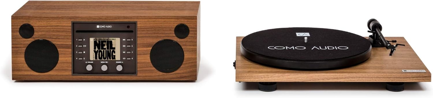 Como Audio: Musica CD Player + Turntable Analog Bundle (Walnut Vinyl (Global Edition))