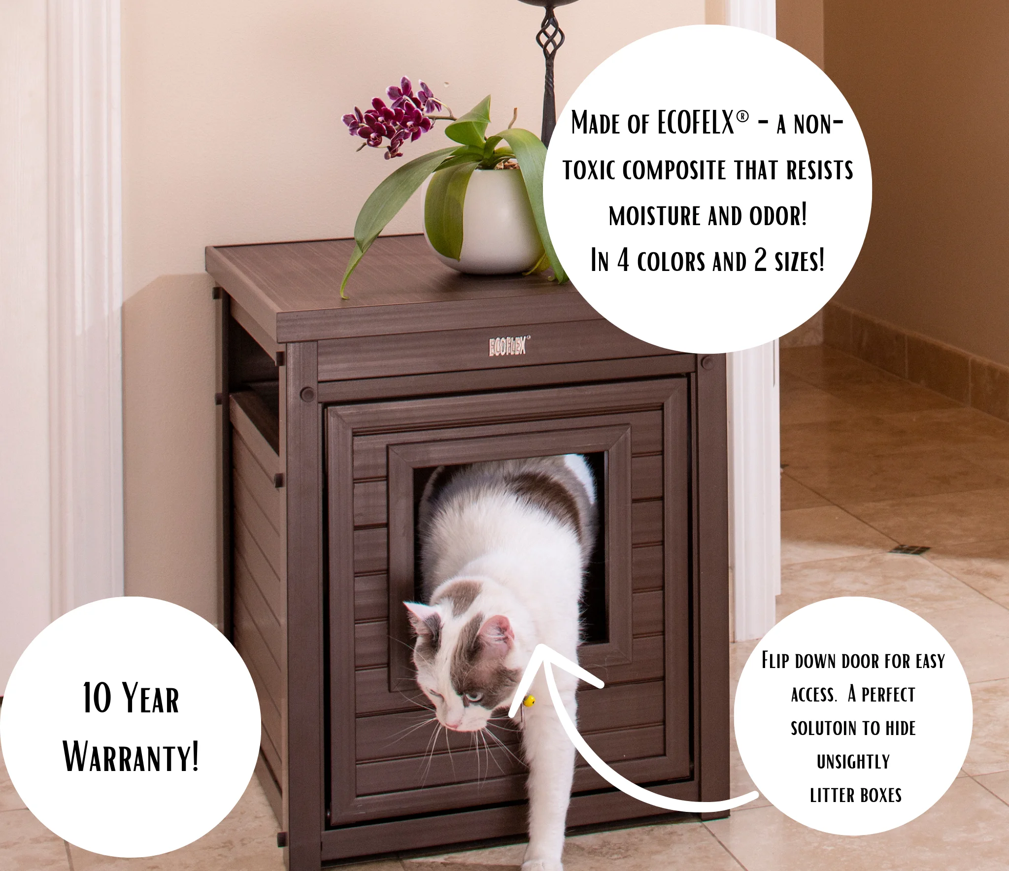 New Age Pet ECOFLEX Litter Box Cover - Russet