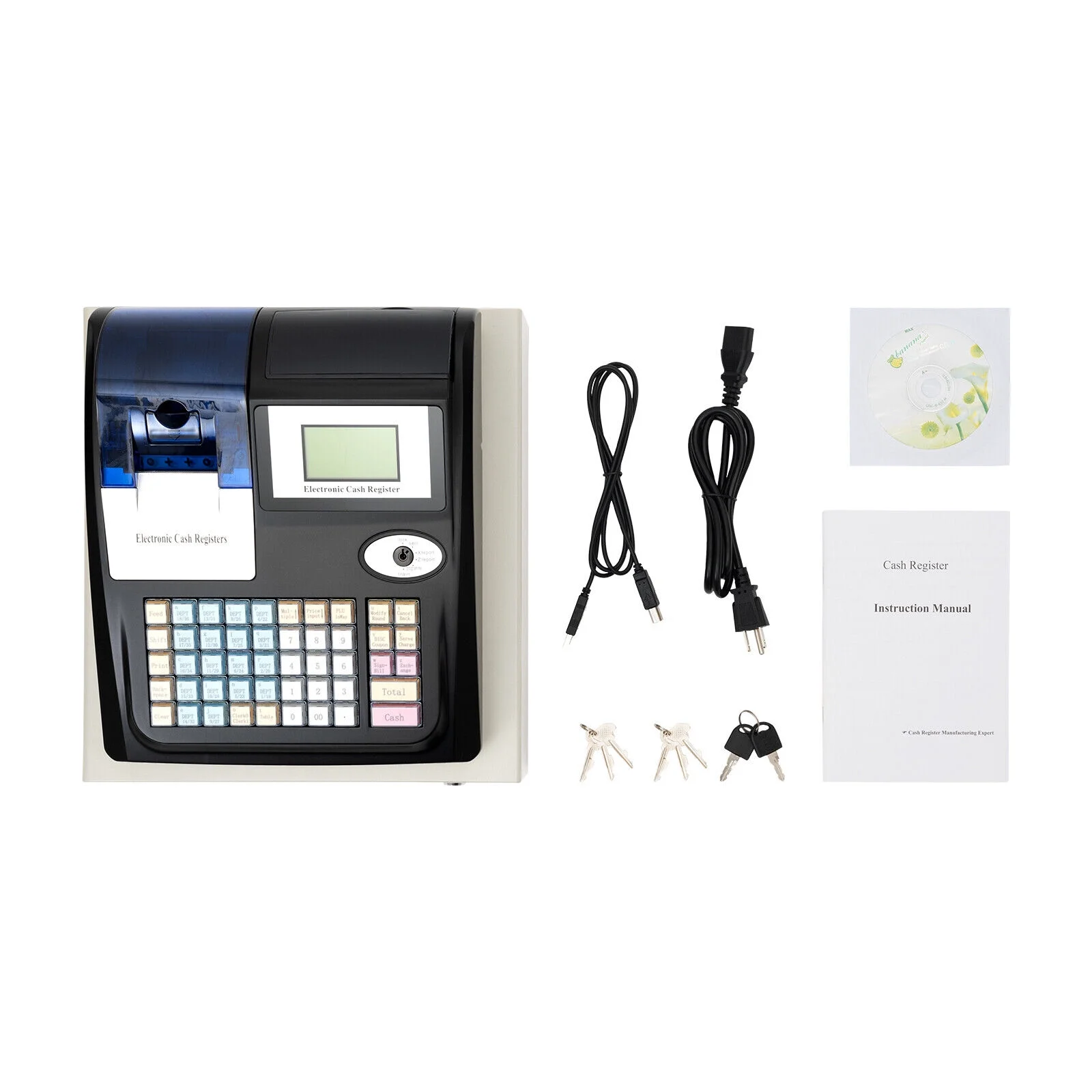 Electronic Cash Register POS System 48 Key for Supermarket Retail Restaurant