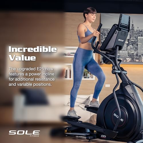 SOLE Fitness Elliptical Exercise Machines, Models E25, E35, E95, E95S, E98, Elliptical Machines for Home Use, Home Exercise Equipment for Cardio Training, Work from Home Fitness Stepper Machine