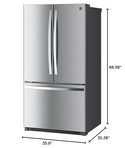 Kenmore 4673025 Alexa Capabilities 04673025 26.1 cu.ft. Non-Dispense French Door Refrigerator with Active Finish
