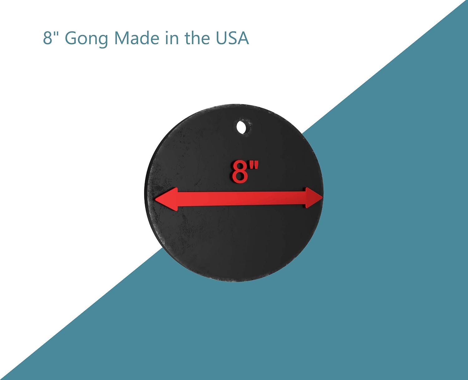 Solid Tactical Metal Mini Gong AR500 Steel Targets for Shooting - 8 Inch Steel Targets 2 Pack