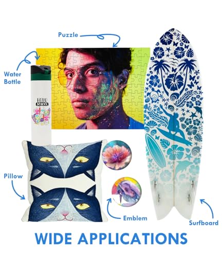 Super-Tank DTF T-Shirt Printer with DTF Ink and Powder Pack for Heat Transfers, Easy Filling, Built-in Scanner and Copier - New, Medium DTF Conversion Printer