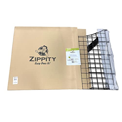 Zippity Outdoor Products WF29014 No-Dig Metal Garden Fence and Gate Bundle, 4 Panels + 1 Gate, 39" Tall, Black