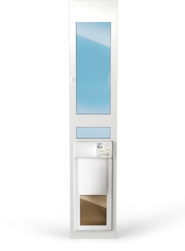 Power Pet Electronic Dog Door - High Tech Pet Electronic Pet Doors - Fully Automatic Sliding e-Glass Electronic Dog Doors - Large Pets up to 100 lbs - Tall 92-3/4 - 96 Patio Doors - PX2-SEGT