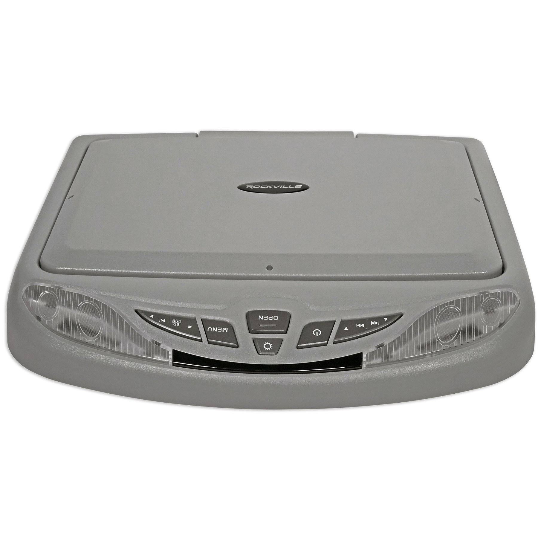 Rockville RVD12HD-GR 12x22 Grey Flip Down Car Monitor Dvd/usb/sd Player + Games