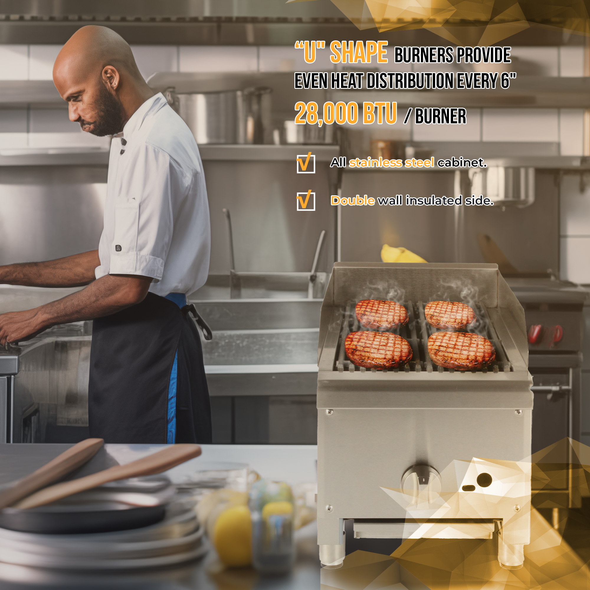 12" Commercial Charbroiler
