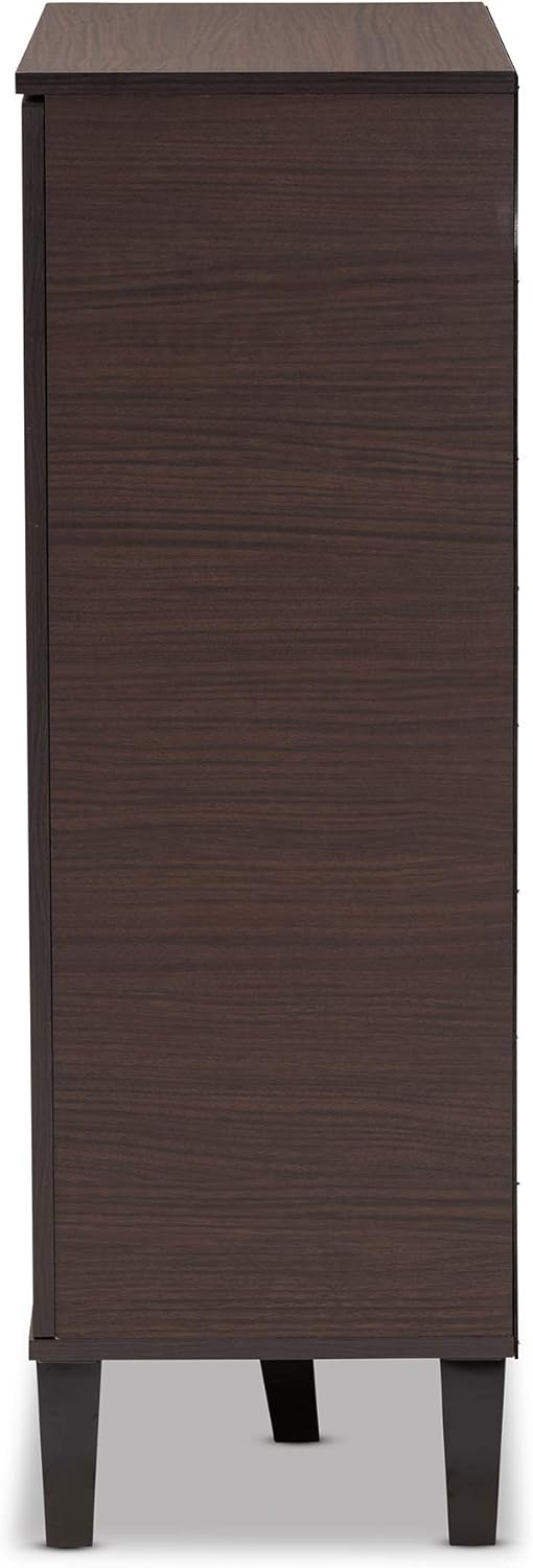 Baxton Studio Shoe Racks, Dark Brown/Grey