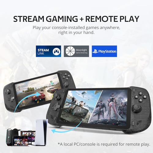 OnePro Cloud Handheld Portable Remote Play Gaming Console, For Xbox Cloud Gaming, NVIDIA GeForce NOW, Playstation, PC, Long-Battery Life, 7" 1080P Touchscreen, Lightweight Retro Game Handheld - 64G