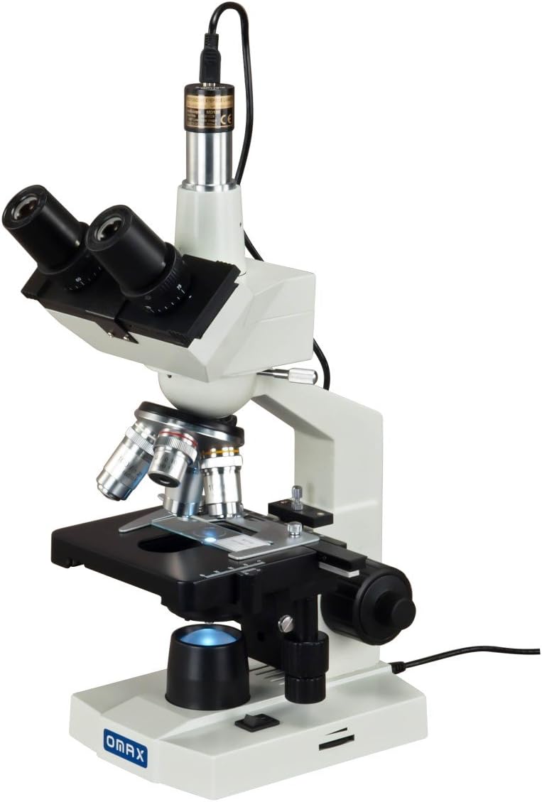 OMAX 40X-2000X Lab Trinocular Compound LED Microscope with 1.3MP Camera
