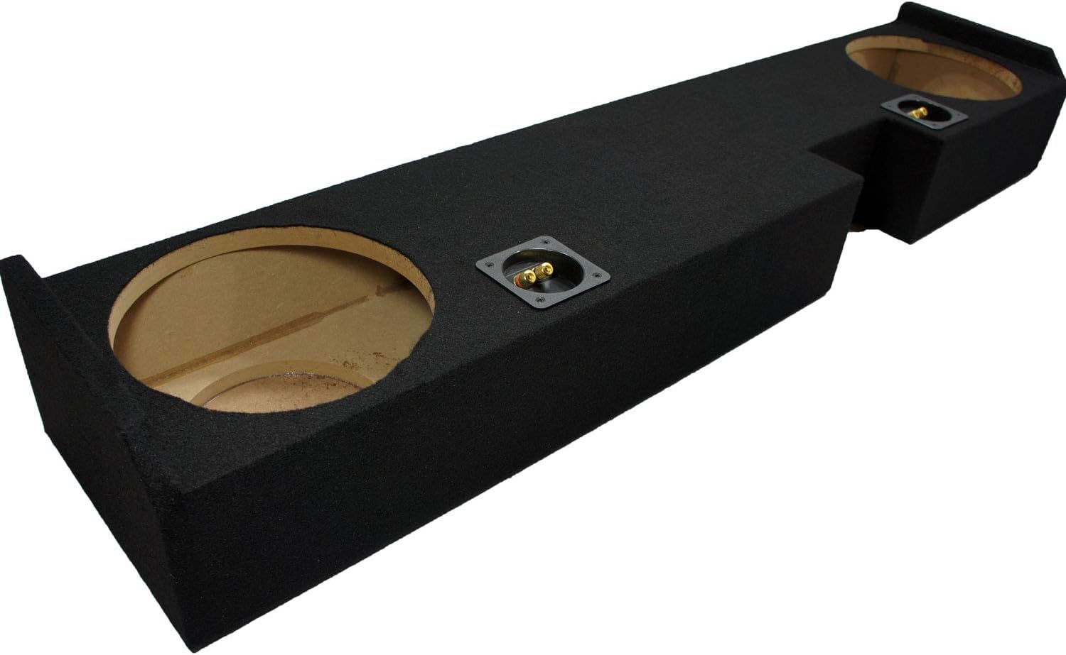 Compatible with Ford F250 or F350 Extended Super Cab Truck 2001-2014 Dual 10 Subwoofer Sub Box Speaker Enclosure
