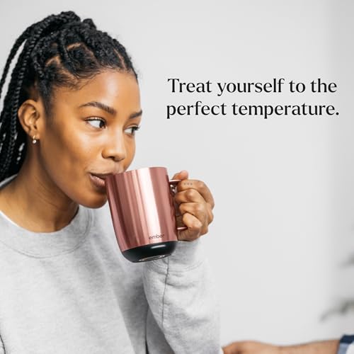 Ember Temperature Control Smart Mug 2, 14 Oz, App-Controlled Heated Coffee Mug with 80 Min Battery Life and Improved Design, Black