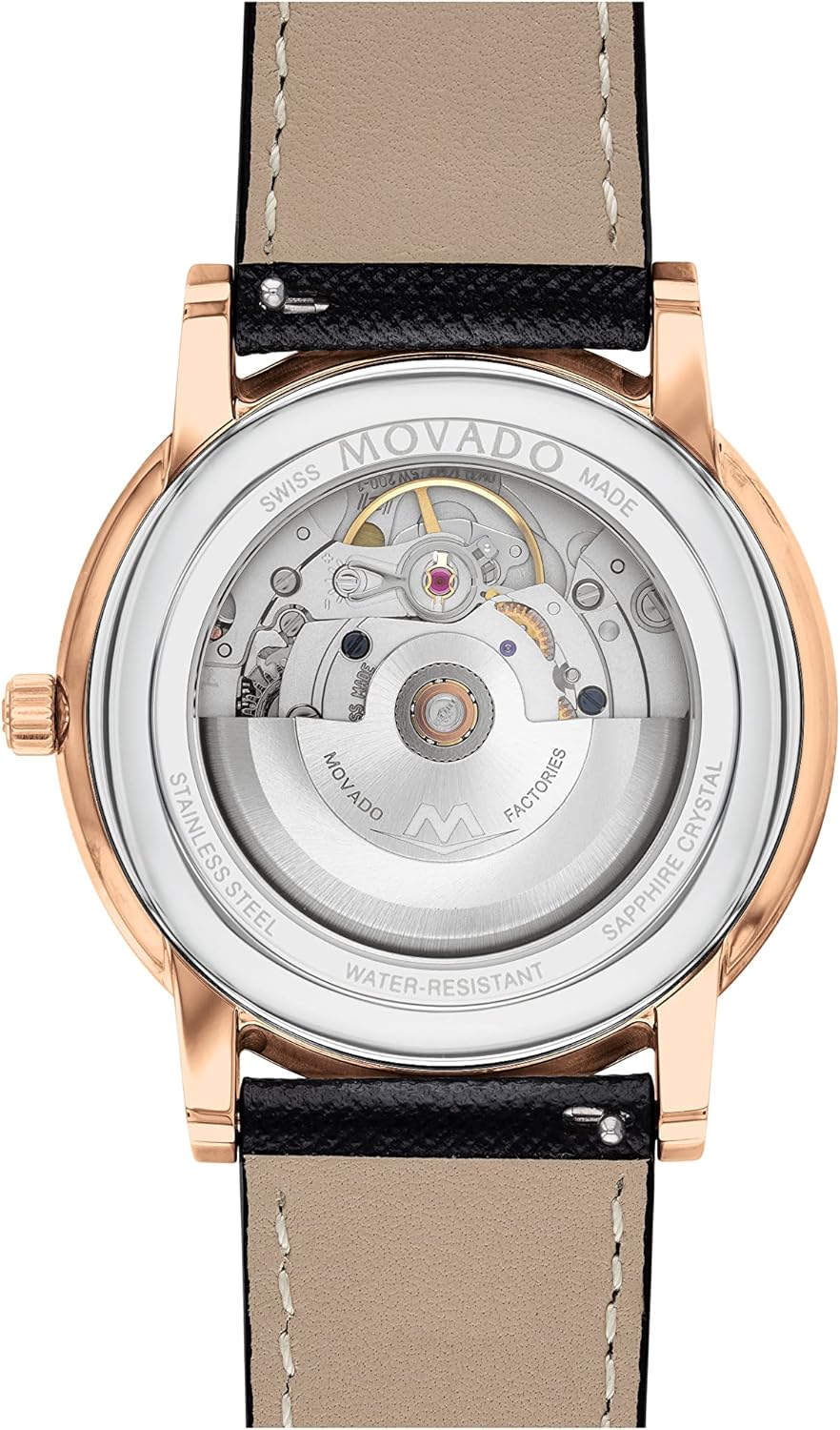 Movado Museum Classic Men's Watch - Swiss Automatic Movement, Calfskin Strap - 3 ATM Water Resistance - Classic, Luxury Fashion Timepiece for Him - 40mm
