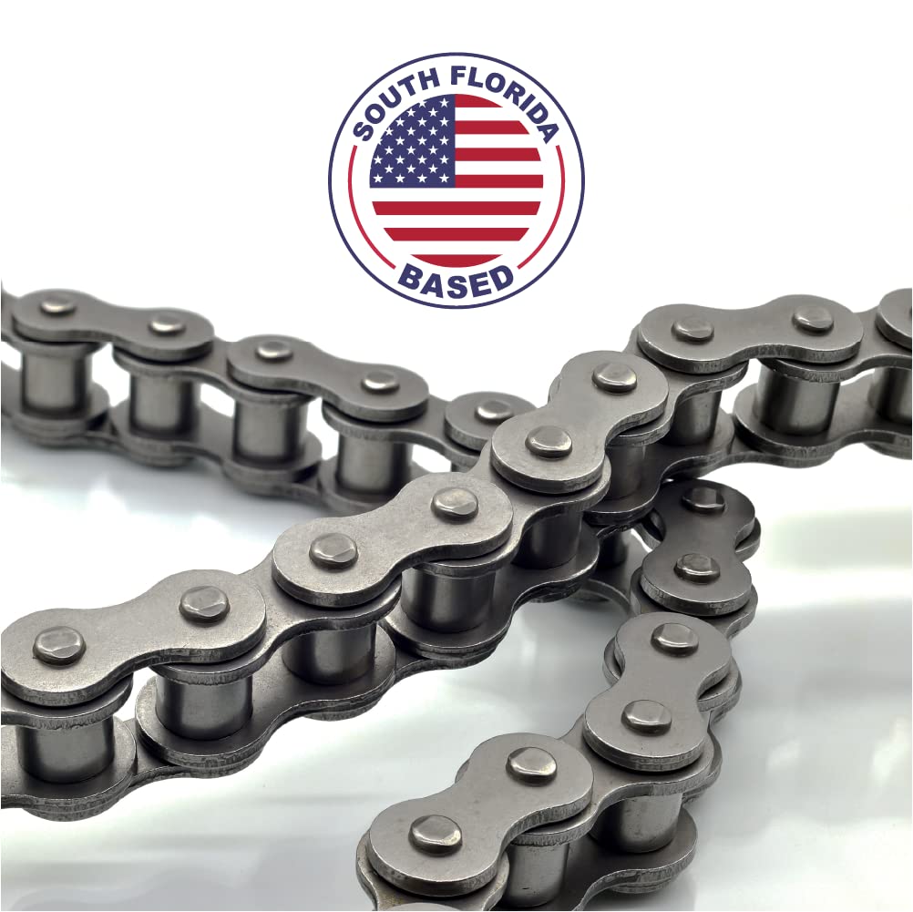 PGN #60 Roller Chain - 50 Feet + 5 Free Connecting Links - Carbon Steel Chain